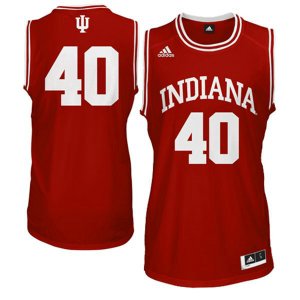 Maillot De Basket NCAA Indiana Hoosiers Cody Zeller 40 Big 10 Patch NCAA Basketball Authentique Rouge